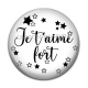 Cabochon Résine - je t'aime fort