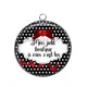 Pendentif Cabochon Argent - mon petit bonheur à moi c'est toi