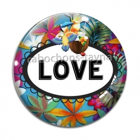 Cabochon Verre - love