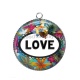 Pendentif Cabochon Argent - love