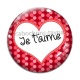 Cabochon Verre - je t'aime