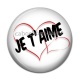 Cabochon Résine -  je t'aime
