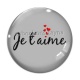 Cabochon Verre -  je t'aime