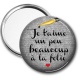 Miroir de poche - Je t'aime un peu beaucoup à la folie