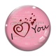 Cabochon Verre - I love you