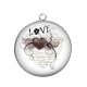 Pendentif Cabochon Argent - Love