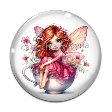 Cabochon Verre - fée petite fille