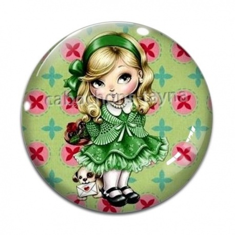 Cabochon Verre - petite fille