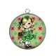 Pendentif Cabochon Argent - petite fille