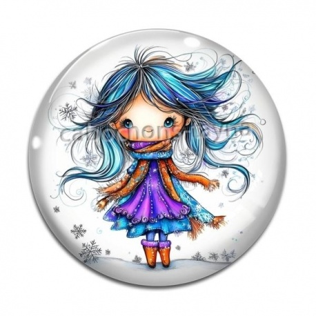 Cabochon Verre - petite fille
