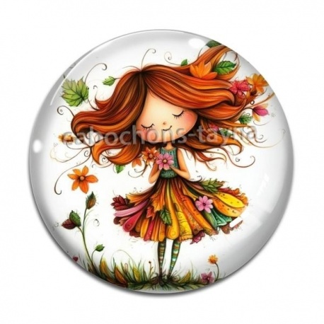 Cabochon Verre - petite fille