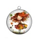 Pendentif Cabochon Argent - petite fille