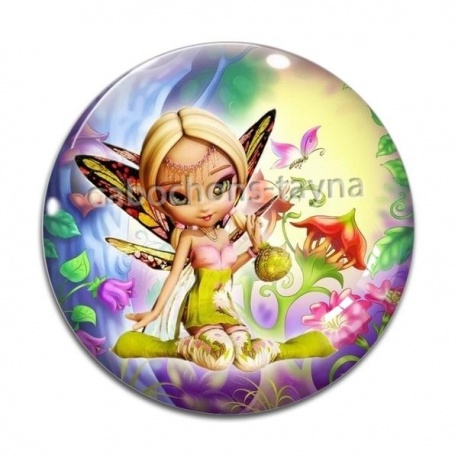 Cabochon Verre - fée