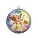 Pendentif Cabochon Argent - fée
