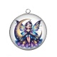 Pendentif Cabochon Argent - fée lutin