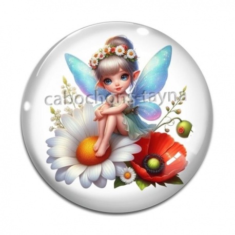 Cabochon Verre -  fée