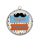 Pendentif Cabochon Argent - super copain