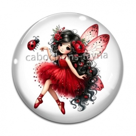Cabochon Verre - fée