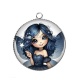 Pendentif Cabochon Argent - fée