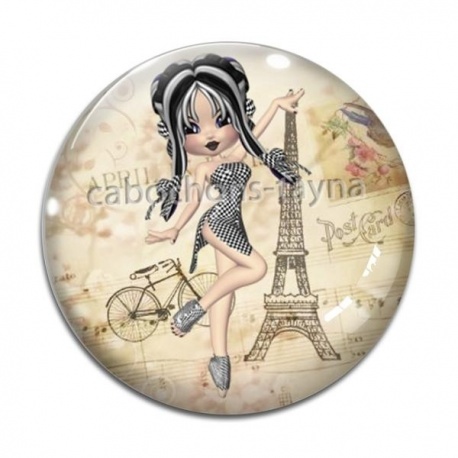 Cabochon Verre - fille