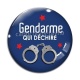Cabochon Verre - gendarme qui déchire