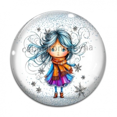 Cabochon Verre - petite fille