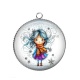 Pendentif Cabochon Argent - petite fille