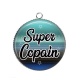 Pendentif Cabochon Argent - super copain