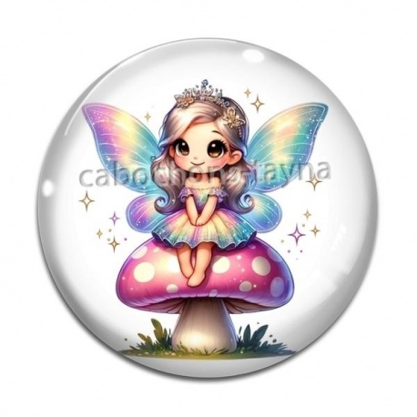 Cabochon Verre - fée petite fille