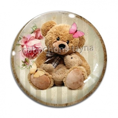Cabochon Verre - nounours