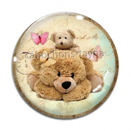 Cabochon Verre - nounours