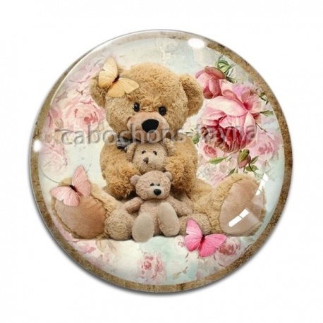 Cabochon Verre - nounours