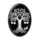 Cabochon Résine Ovale - arbre de vie