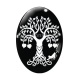 Cabochon Verre Ovale - arbre de vie