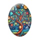 Cabochon Verre Ovale - arbre de vie ovale