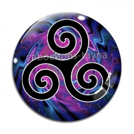 Cabochon Verre - Triskèle