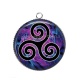 Pendentif Cabochon Argent - Triskèle