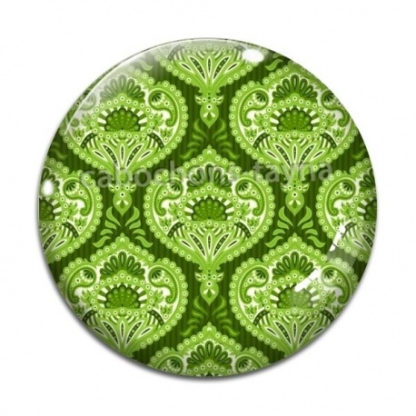 Cabochon Verre - fond motif tissus