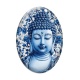 Cabochon Verre Ovale - bouddha méditation