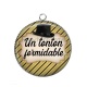 Pendentif Cabochon Argent - un tonton formidable