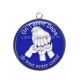 Pendentif Cabochon Argent - on t'aime papa