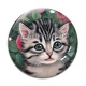 Cabochon Verre - chat