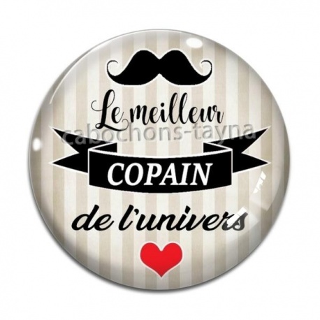 Cabochon Verre - le meilleur copain de l'univers