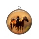 Pendentif Cabochon Argent - cheval