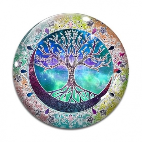 Cabochon Verre - arbre de cie