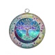 Pendentif Cabochon Argent - arbre de cie