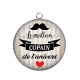 Pendentif Cabochon Argent - le meilleur copain de l'univers
