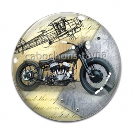 Cabochon Verre - moto