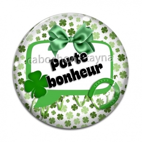 Cabochon Verre - porte bonheur