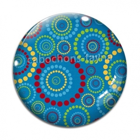 Cabochon Verre - pois spirale
